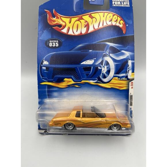 2001 Hot Wheels #35 First Editions 22/36 Montezooma Yellow W/chrome Lace Spokes - Picture 2 of 6